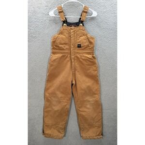 Walls Bib Overalls Boys Youth XL Brown Duck Canvas Kidz Grow System Outdoors